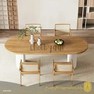میز ناهار خوری بیضی ۴ نفره