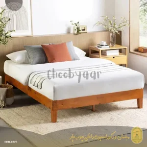تخت خواب دو نفره چوبی مدل آیدا 200×160 سانتیمتر