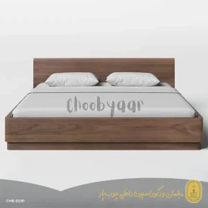 تخت خواب دو نفره چوبی مدل بالدووین 200×160 سانتیمتر