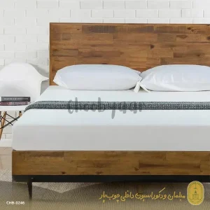تخت خواب دو نفره چوبی مدل کلریس 200×160 سانتیمتر