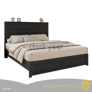 تخت خواب دو نفره چوبی مدل السا 200×160 سانتیمتر
