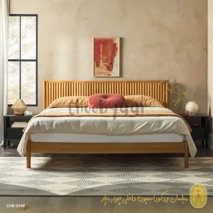 تخت خواب دو نفره چوبی مدل فریدا 200×160 سانتیمتر