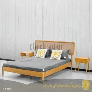 تخت خواب چوبی مدل ژینوس دو نفره 200×160 سانتیمتر