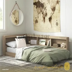 تخت خواب دو نفره چوبی مدل هایدی 200×160 سانتیمتر