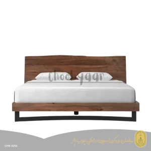 تخت خواب دو نفره چوبی مدل ماوود 200×160 سانتیمتر