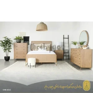 تخت خواب چوبی مدل رونیکا دو نفره 200×160 سانتیمتر