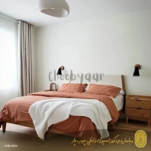 تخت خواب چوبی مدل شکیرا دو نفره 200×160 سانتیمتر