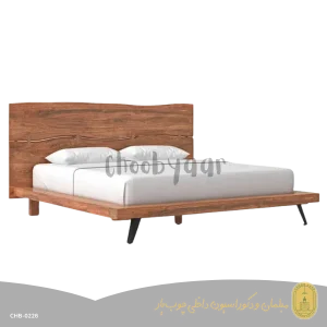 تخت خواب دو نفره چوبی مدل استفی 200×160 سانتیمتر