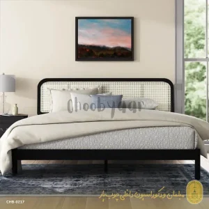 تخت خواب چوبی مدل سوزان دو نفره 200×160 سانتیمتر