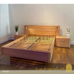 تخت خواب دو نفره چوبی مدل سوزان 200×160 سانتیمتر