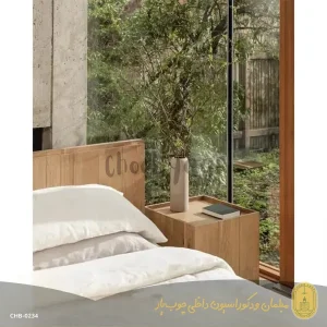 تخت خواب دو نفره چوبی مدل تیگرا 200×160 سانتیمتر